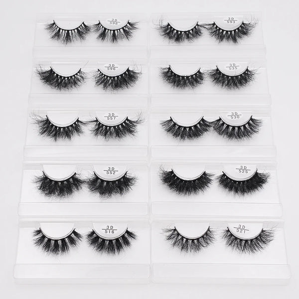 5/30/50 High Quality Thick Wispy Mink Eyelashes - Wholesale Bulk Fluffy Wispy Mink Eyelashes