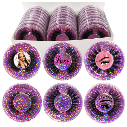 Custom Logo Bulk Wholesale Eyelashes 30/50/100 Pairs - Faux 3D Mink Lashes - Wholesale Eyelashes